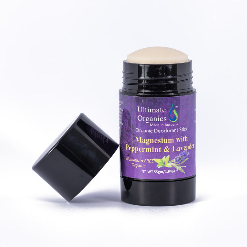 Organic Deodorant Stick - Magnesium w Peppermint & Lavender