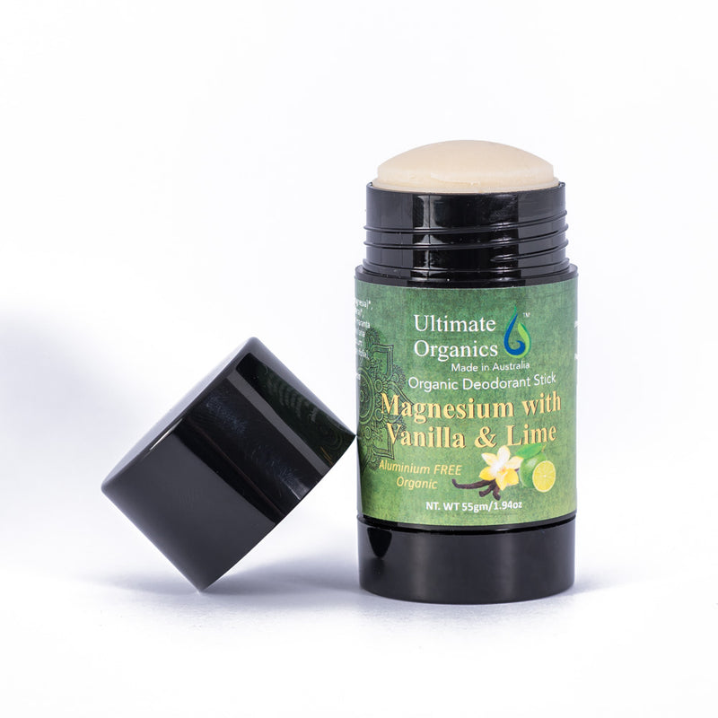Organic Deodorant Stick - Magnesium w Vanilla & Lime